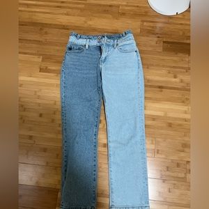 2 color denim womens jeans